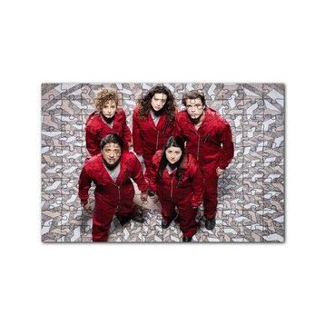 Cakapuzzle La Casa De Papel Rehineler Yukarıdan Görünüş Yapboz MDF Puzzle