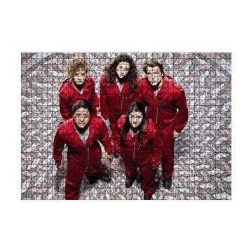 Cakapuzzle La Casa De Papel Rehineler Yukarıdan Görünüş Yapboz MDF Puzzle