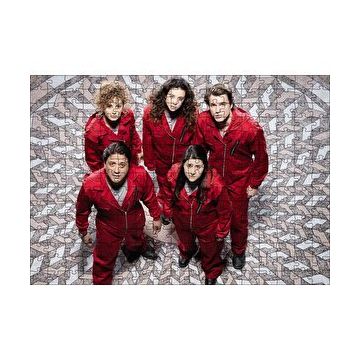 Cakapuzzle La Casa De Papel Rehineler Yukarıdan Görünüş Yapboz MDF Puzzle