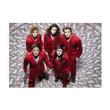 Cakapuzzle La Casa De Papel Rehineler Yukarıdan Görünüş Yapboz MDF Puzzle