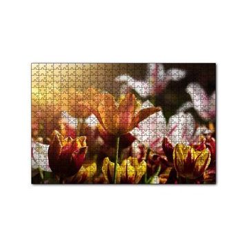 Cakapuzzle Laleler ve Güneş Işıkları Yapboz MDF Puzzle