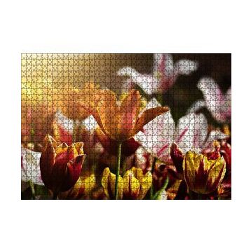 Cakapuzzle Laleler ve Güneş Işıkları Yapboz MDF Puzzle