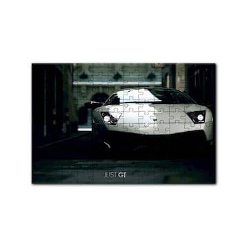 Cakapuzzle Lamborghini GT Flu Arkaplan 120 Parça Ahşap Puzzle