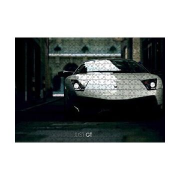Cakapuzzle Lamborghini GT Flu Arkaplan 120 Parça Ahşap Puzzle