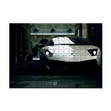 Cakapuzzle Lamborghini GT Flu Arkaplan 120 Parça Ahşap Puzzle