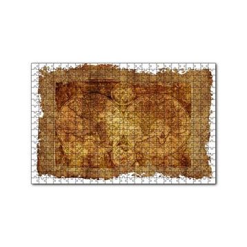 Cakapuzzle Latince Eski Dünya Haritası Yapboz MDF Puzzle