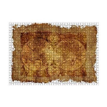 Cakapuzzle Latince Eski Dünya Haritası Yapboz MDF Puzzle