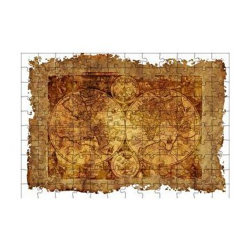 Cakapuzzle Latince Eski Dünya Haritası Yapboz MDF Puzzle