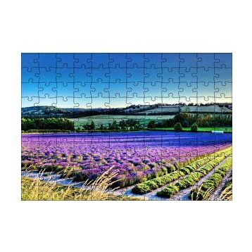 Cakapuzzle Lavanta Tarlası ve Yeşil Tepeler 120 Parça Ahşap Puzzle