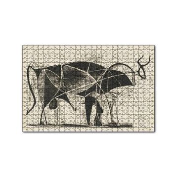 Cakapuzzle Le Taureau The Bull 1945 by Pablo Picasso 120 Parça Ahşap Puzzle