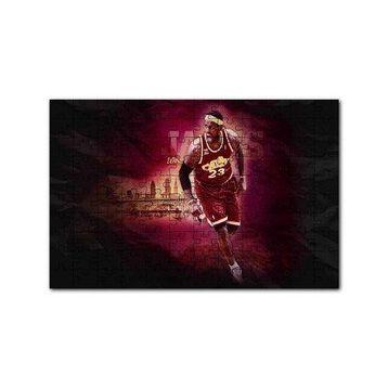 Cakapuzzle Lebron James Cleveland 23 Numaralı Formalı 120 Parça Ahşap Puzzle