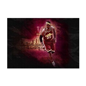 Cakapuzzle Lebron James Cleveland 23 Numaralı Formalı 120 Parça Ahşap Puzzle