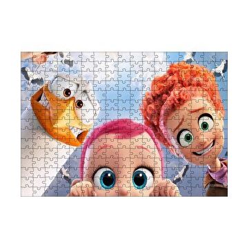 Cakapuzzle Leylek Animasyonundan Üç Karekter Görseli 120 Parça Ahşap Puzzle