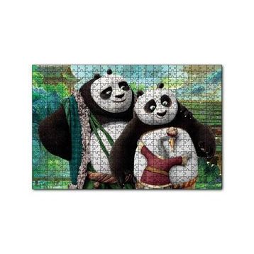 Cakapuzzle Li Shan Ve Po İle Kung Fu Panda Görseli 120 Parça Ahşap Puzzle