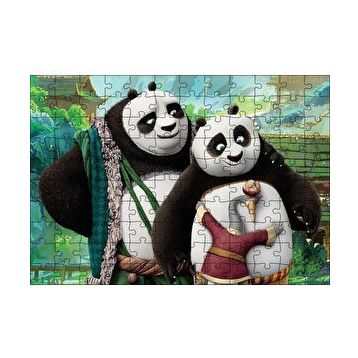 Cakapuzzle Li Shan Ve Po İle Kung Fu Panda Görseli 120 Parça Ahşap Puzzle