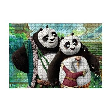Cakapuzzle Li Shan Ve Po İle Kung Fu Panda Görseli 120 Parça Ahşap Puzzle