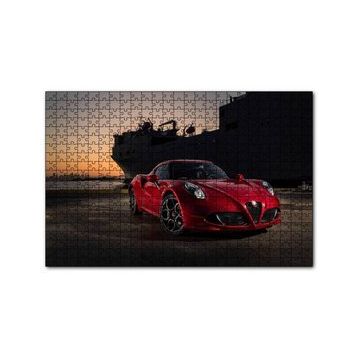 Cakapuzzle Limanda Kırmızı Alfa Romeo 4C 120 Parça Ahşap Puzzle