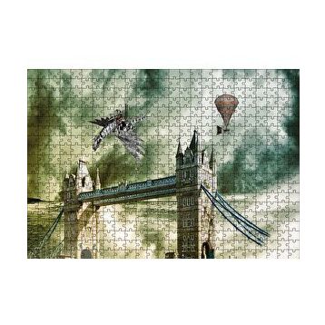 Cakapuzzle Londra Köprüsü Fantastik Görsel 120 Parça Ahşap Puzzle