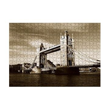 Cakapuzzle Londra Köprüsü Sepya 120 Parça Ahşap Puzzle