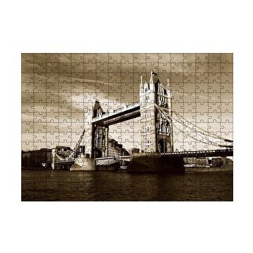 Cakapuzzle Londra Köprüsü Sepya 120 Parça Ahşap Puzzle