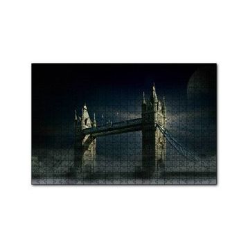 Cakapuzzle Londra Tower Bridge Gece Manzarası 120 Parça Ahşap Puzzle
