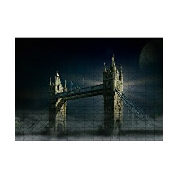 Cakapuzzle Londra Tower Bridge Gece Manzarası 120 Parça Ahşap Puzzle