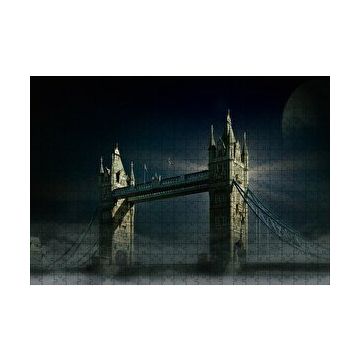 Cakapuzzle Londra Tower Bridge Gece Manzarası 120 Parça Ahşap Puzzle