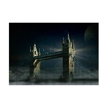Cakapuzzle Londra Tower Bridge Gece Manzarası 120 Parça Ahşap Puzzle