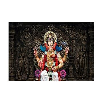 Cakapuzzle Lord Ganesha İllüstrasyon 120 Parça Ahşap Puzzle
