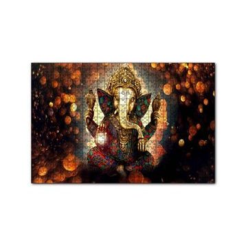 Cakapuzzle Lord Ganesha ve Işıklar Yapboz MDF Puzzle