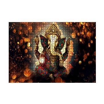 Cakapuzzle Lord Ganesha ve Işıklar Yapboz MDF Puzzle