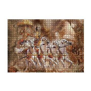 Cakapuzzle Lord Krishna Savaş Sahnesi 120 Parça Ahşap Puzzle
