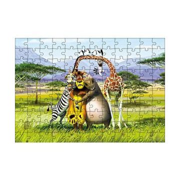 Cakapuzzle Madagascar Çizgi Film 120 Parça Ahşap Puzzle