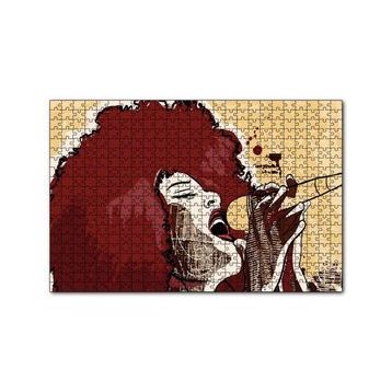 Cakapuzzle Madonna Mikrofonda Çizim 120 Parça Ahşap Puzzle