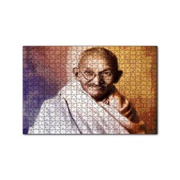 Cakapuzzle Mahatma Gandhi Yağlı Boya Portresi 120 Parça Ahşap Puzzle