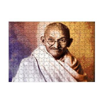 Cakapuzzle Mahatma Gandhi Yağlı Boya Portresi 120 Parça Ahşap Puzzle