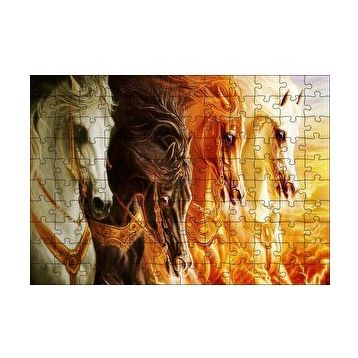 Cakapuzzle Mahşerin Dört Atlısı 120 Parça Ahşap Puzzle