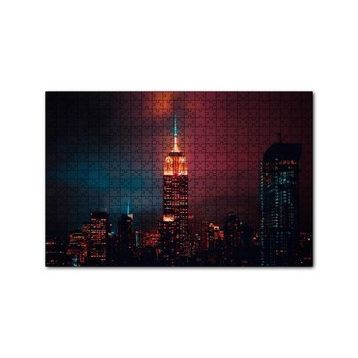 Cakapuzzle Manhattan Empire State Binası Gece Görünüş 120 Parça Ahşap Puzzle