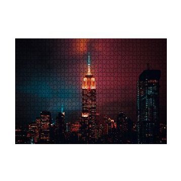 Cakapuzzle Manhattan Empire State Binası Gece Görünüş 120 Parça Ahşap Puzzle