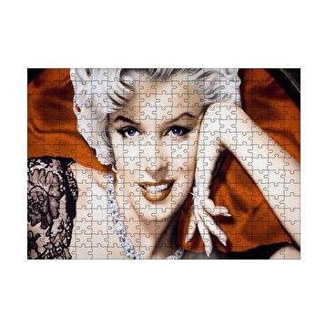 Cakapuzzle Marilyn Monreo Beyaz Saç Gülümseme Görseli 120 Parça Ahşap Puzzle