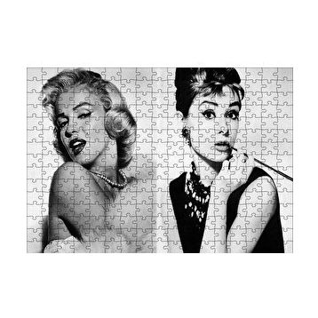 Cakapuzzle Marilyn Monroe ve Audrey Hepburn 120 Parça Ahşap Puzzle