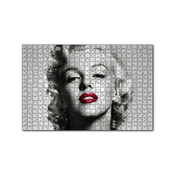 Cakapuzzle Marilyn Monroe Yakın Plan Kırmızı Dudaklar 120 Parça Ahşap Puzzle