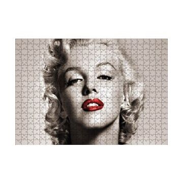 Cakapuzzle Marilyn Monroe Yakın Plan Kırmızı Dudaklar 120 Parça Ahşap Puzzle