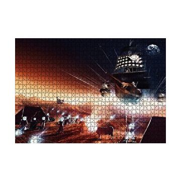 Cakapuzzle Marsta İnsan Yaşamı ve Gemiler 120 Parça Ahşap Puzzle
