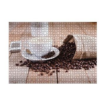 Cakapuzzle Masada Kahve Çekirdekleri ve Latte 120 Parça Ahşap Puzzle