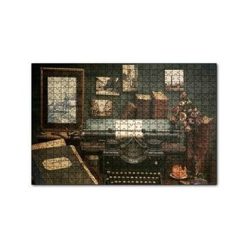 Cakapuzzle Masada Kitaplar Daktilo Tablolar Görseli 120 Parça Ahşap Puzzle