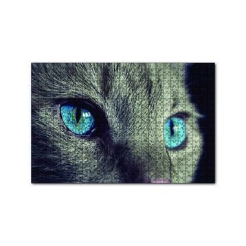 Cakapuzzle Mavi Gözlü Kedi 120 Parça Ahşap Puzzle