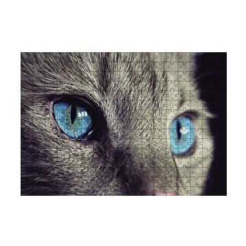 Cakapuzzle Mavi Gözlü Kedi 120 Parça Ahşap Puzzle