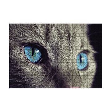 Cakapuzzle Mavi Gözlü Kedi 120 Parça Ahşap Puzzle