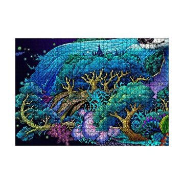 Cakapuzzle Mavi Mor Temalı Tabiat 120 Parça Ahşap Puzzle